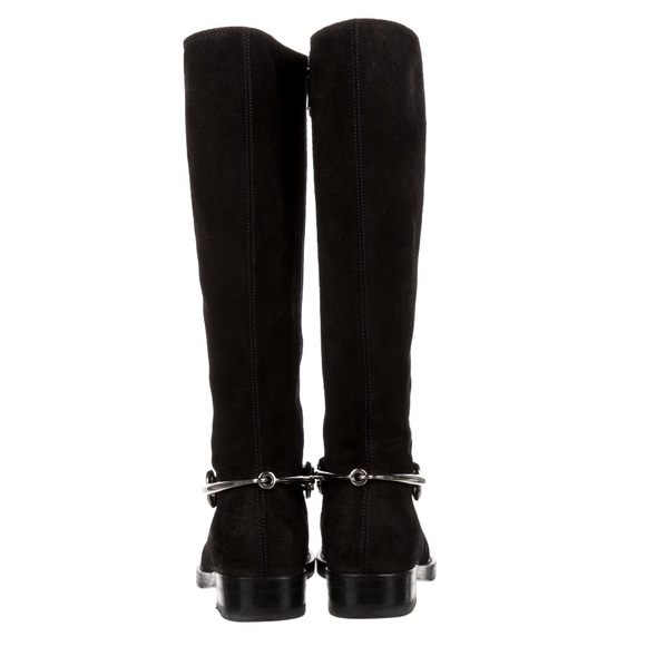 GUCCI Horsebit Accent Black Suede Riding Boots Excellent condition💝 - Picture 3 of 11